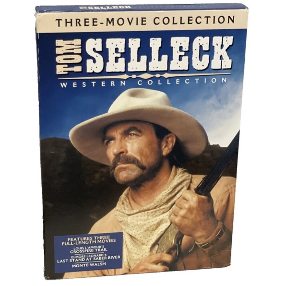 Tom Selleck Western Collection (DVD)3 Discs 3 Movies VG Monte Walsh Crossfire
